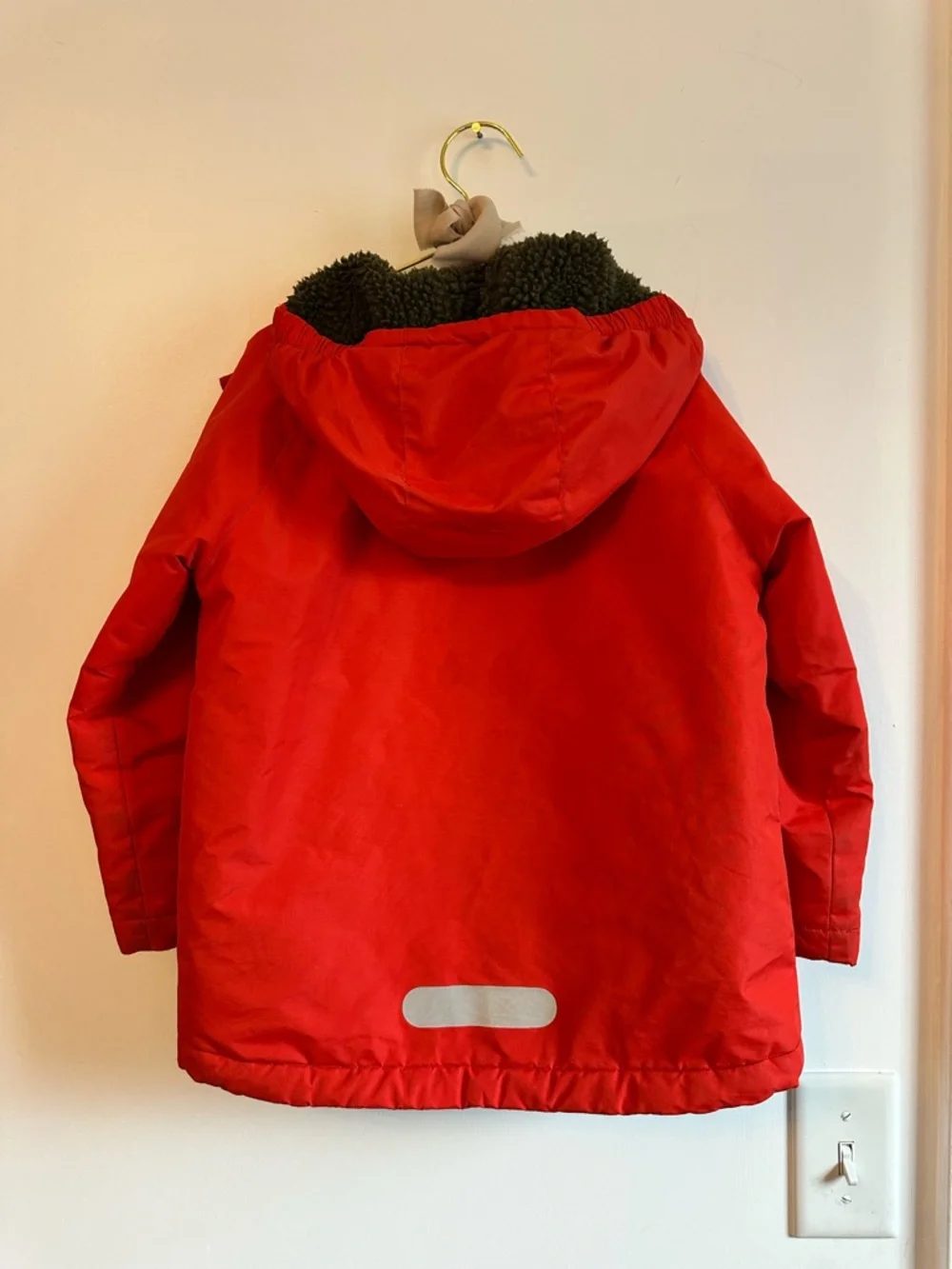 Boys 5/6 Mini Boden Red Hooded Winter Parka Jacket